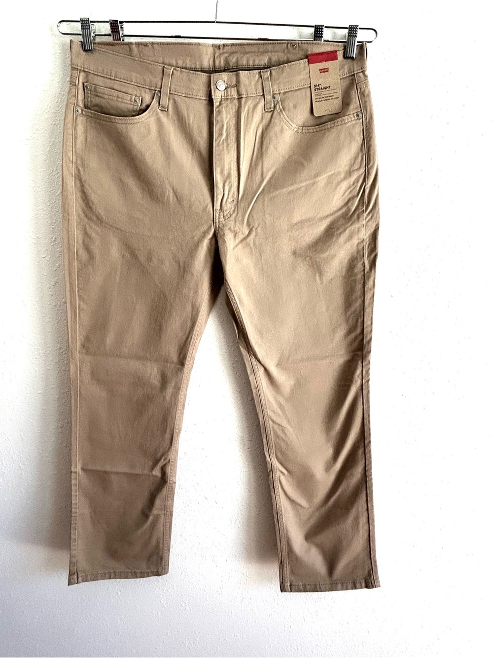 Levi's 514 Straight Leg Jeans Men's Size 40x32 Beige Stretch Twill Regular Fit